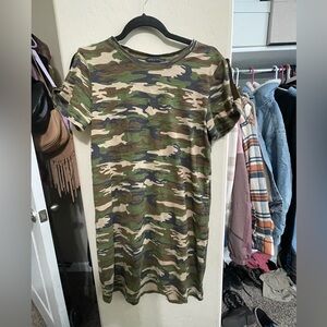 Sanctuary Green Camouflage Dress